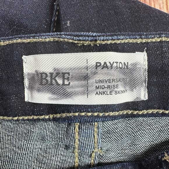 BKE Buckle PAYTON Size 26 Blue Mid Rise Ankle Skinny Jeans Denim Pants 27x27.5 - Picture 9 of 11